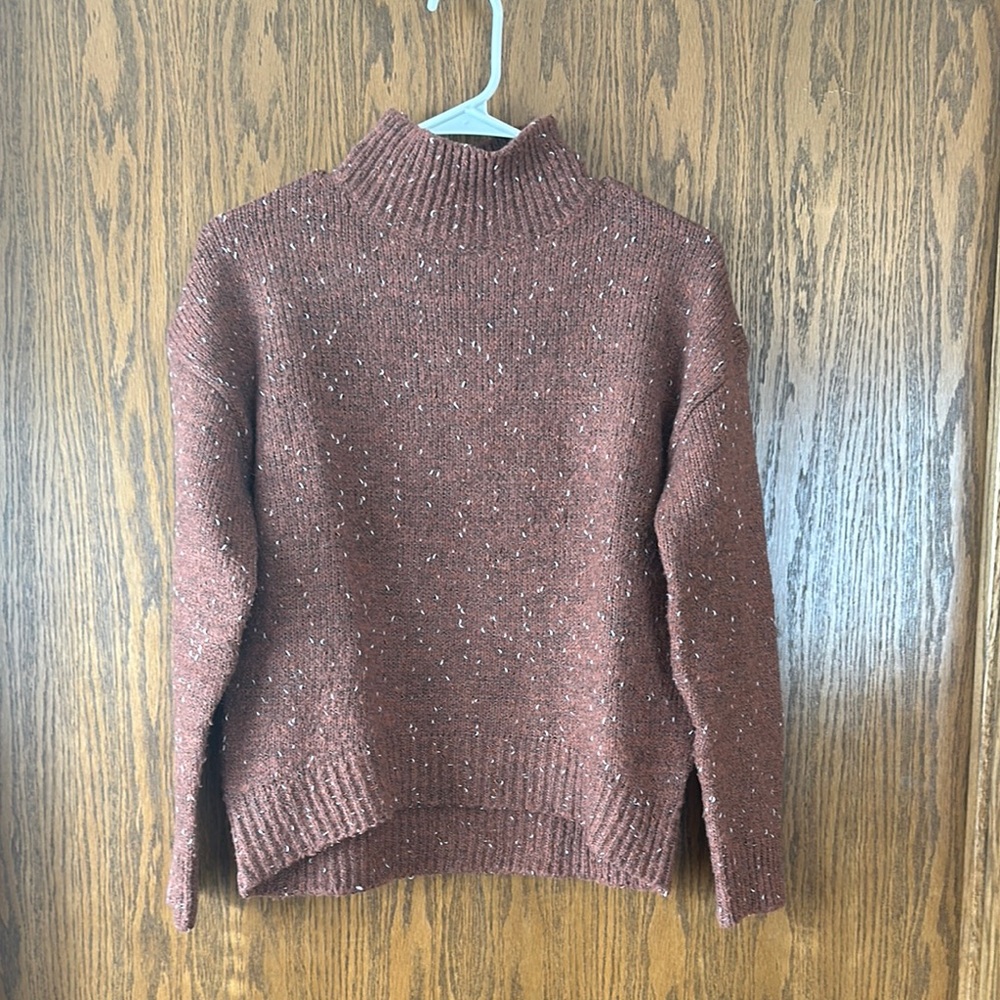 HEM & THREAD Speckled Turtleneck Sweater